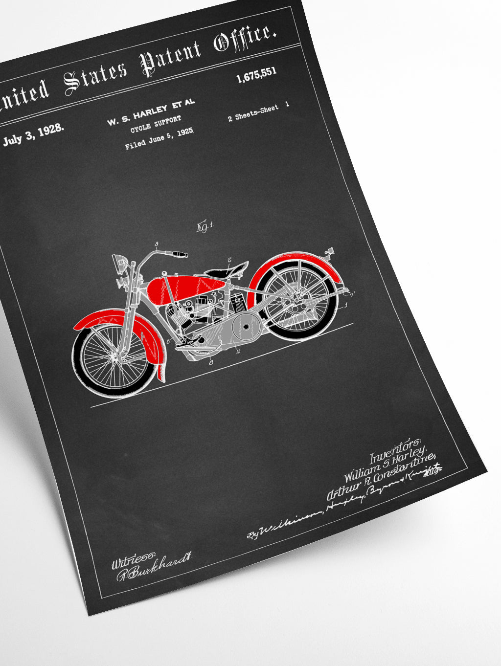 Harley Davidson Motorcycle Patent