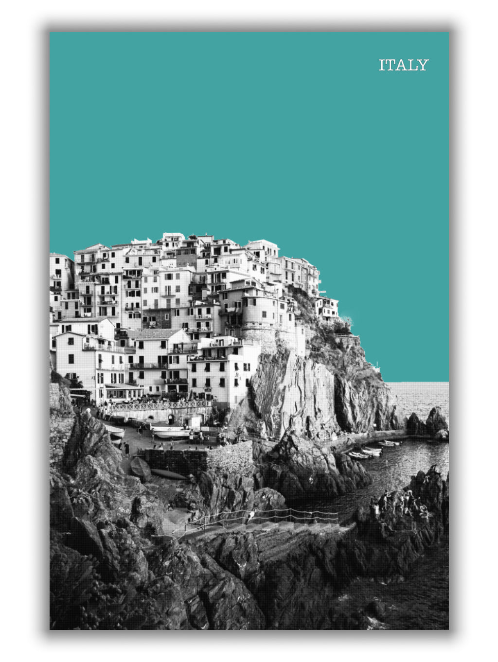 Halftone Italy Blue