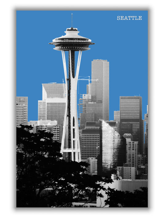 Halftone Seattle Blue
