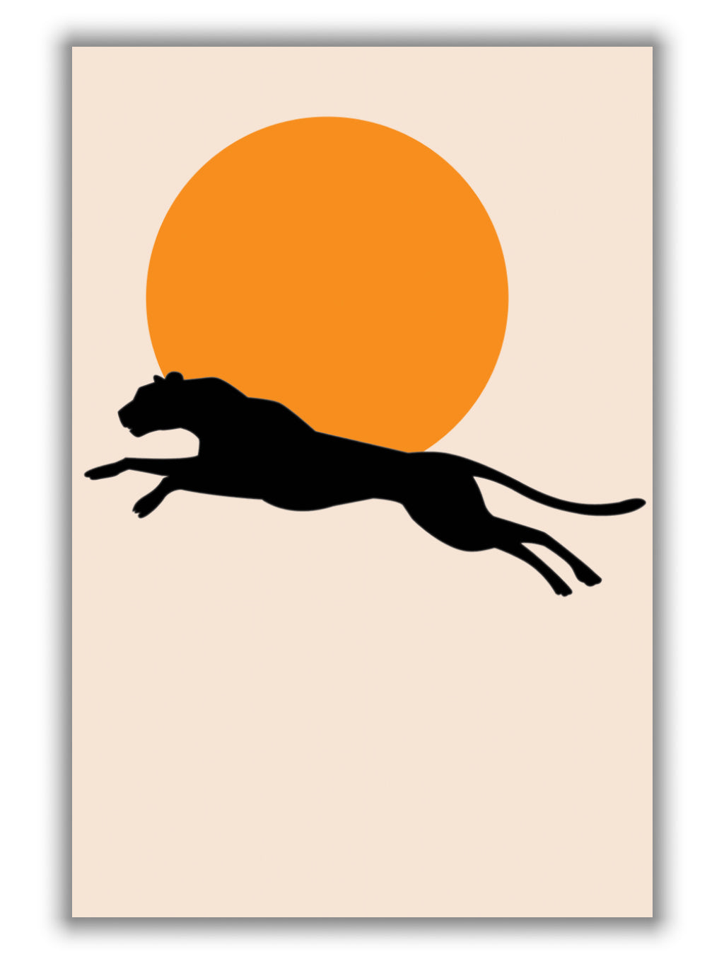 leaping leopard sun poster