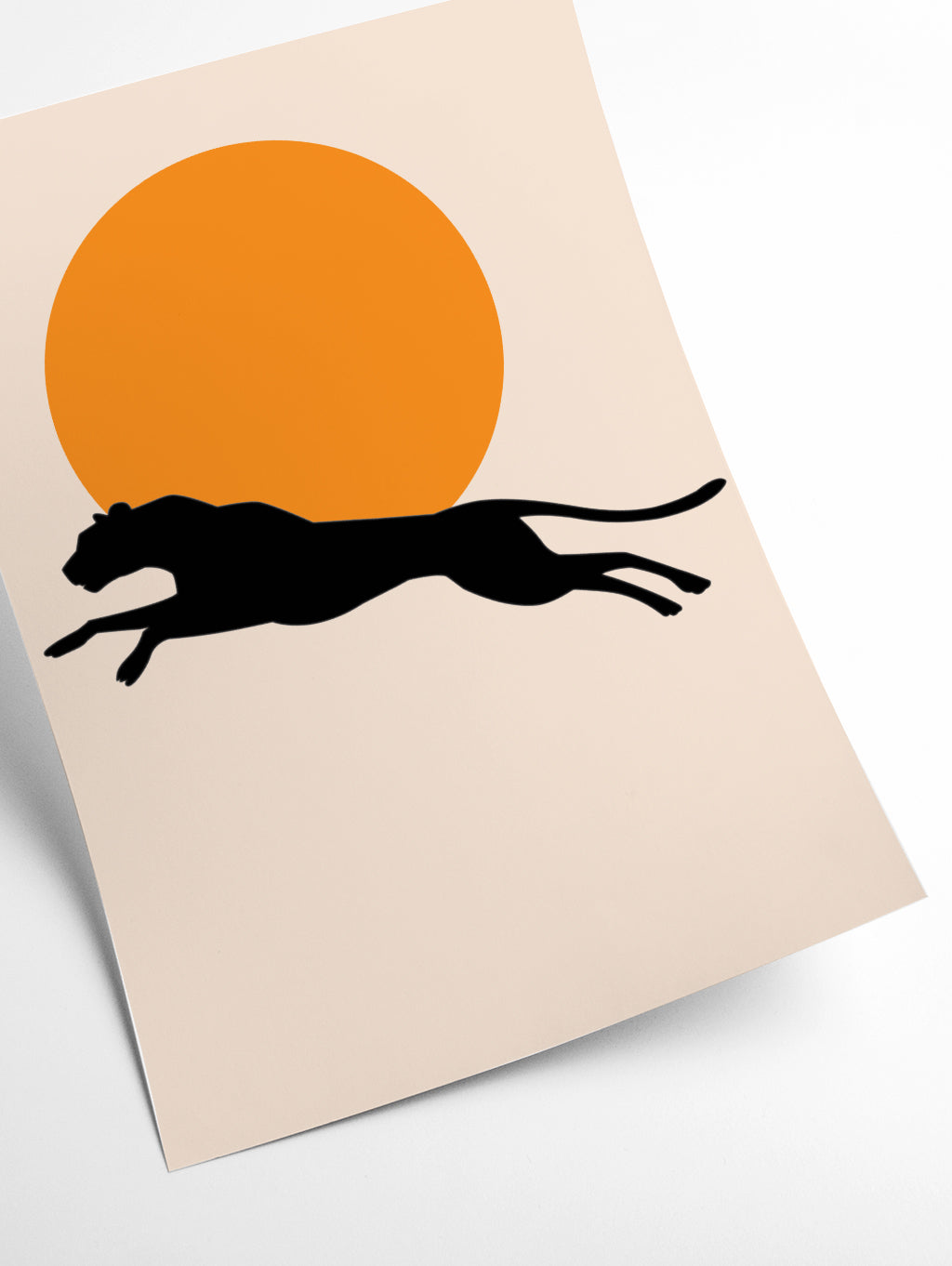 leaping leopard sun poster
