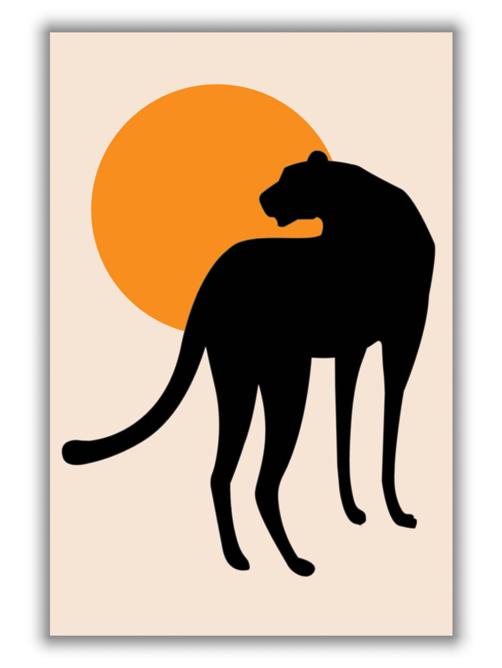 leopard sun poster