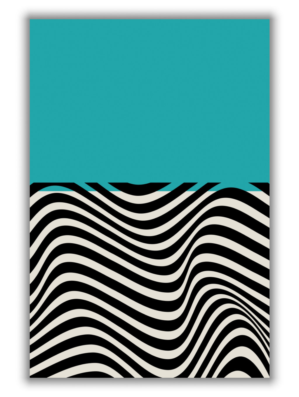 minimal abstract blue wave