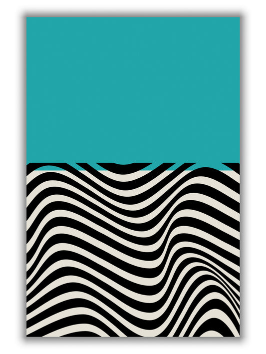 minimal abstract blue wave