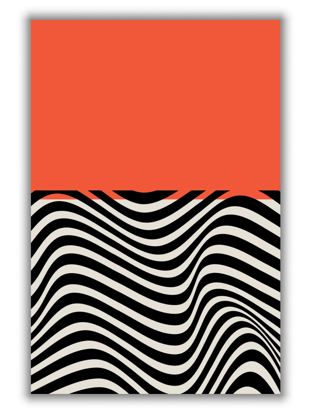 minimal abstract red wave
