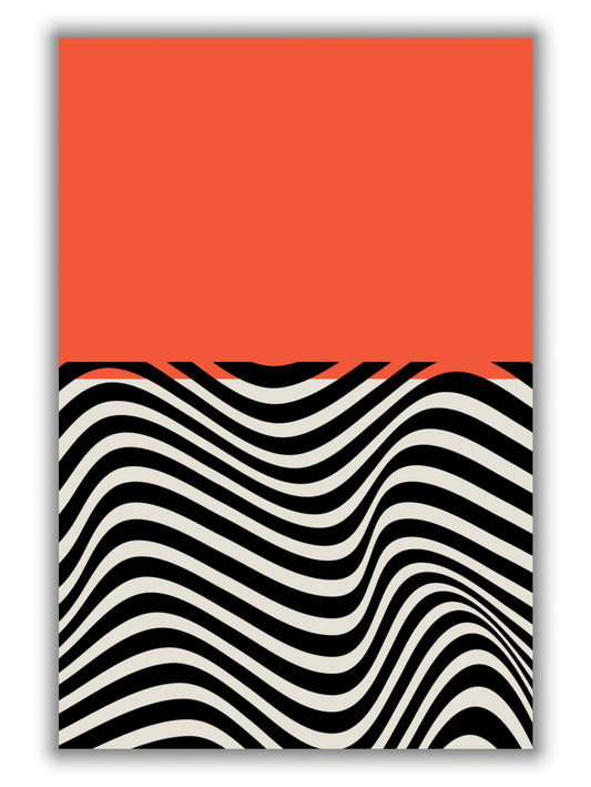 minimal abstract red wave