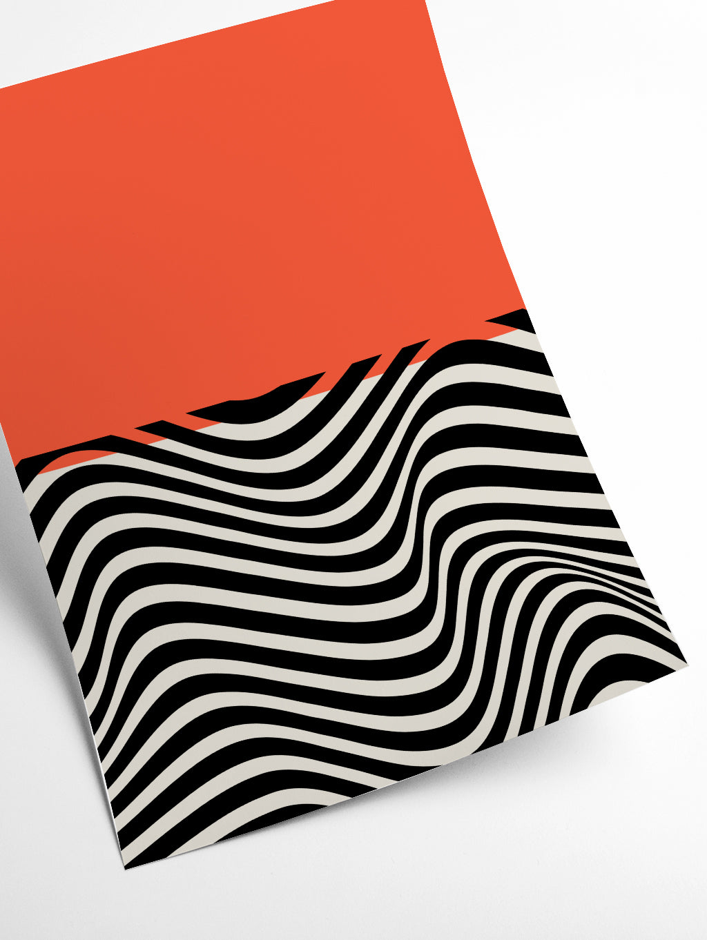 minimal abstract red wave