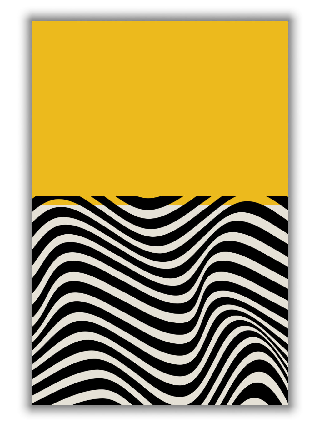 minimal abstract yellow wave