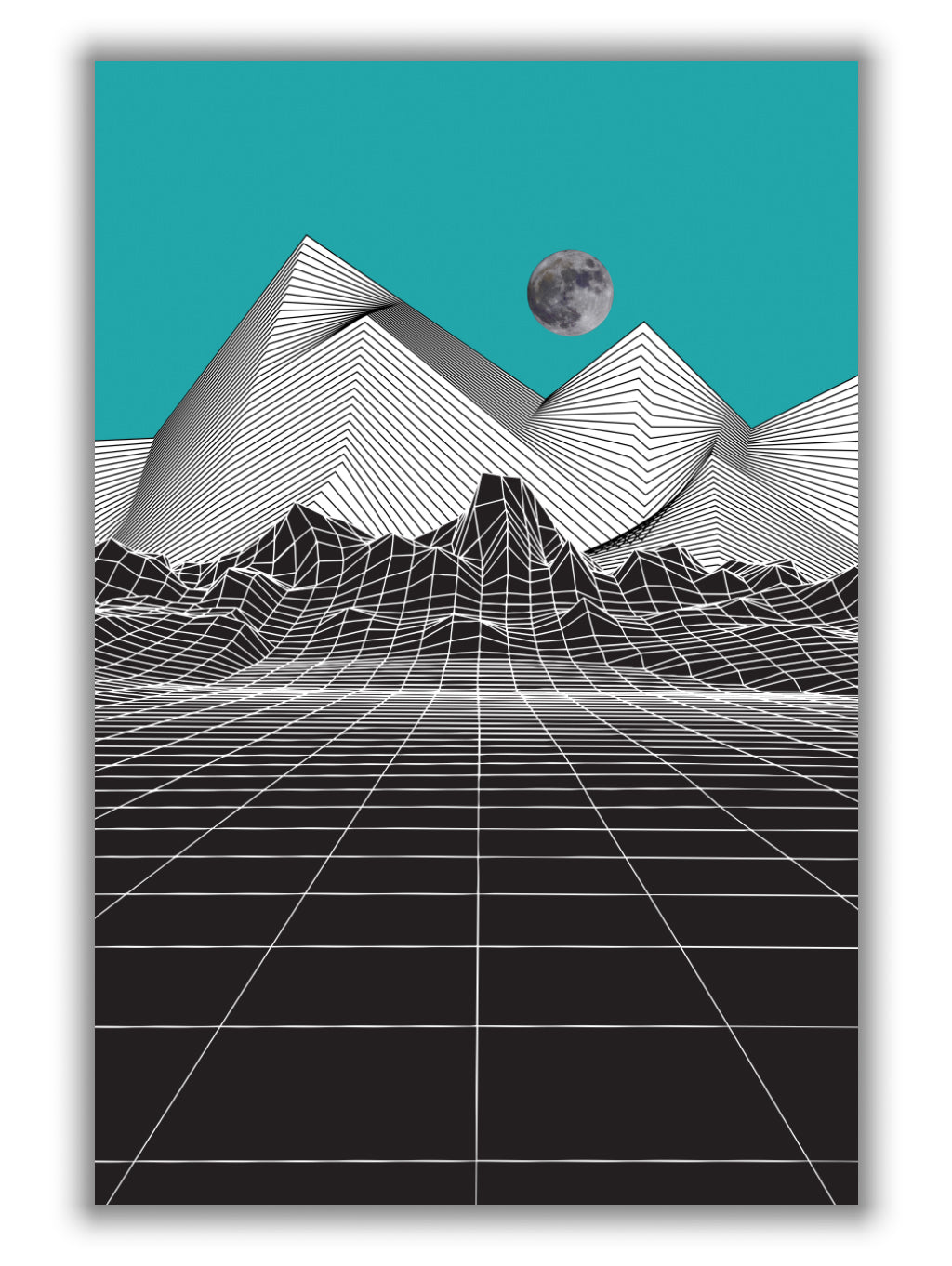 moon rise blue