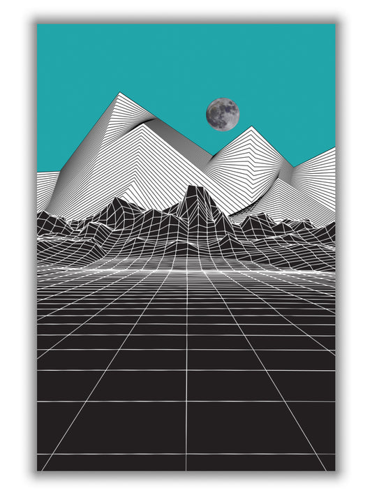 moon rise blue