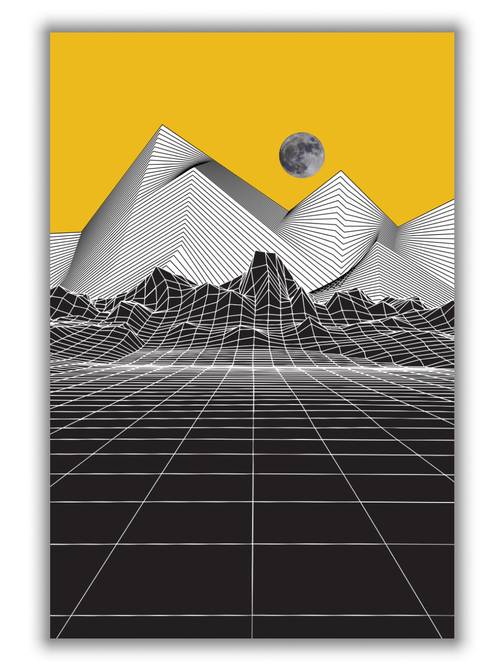 moon rise yellow