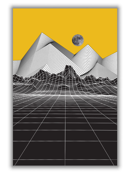 moon rise yellow