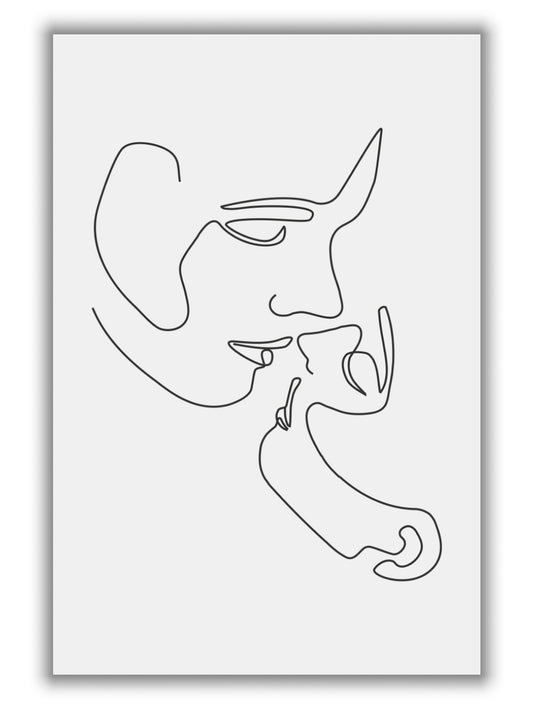 One line Kiss