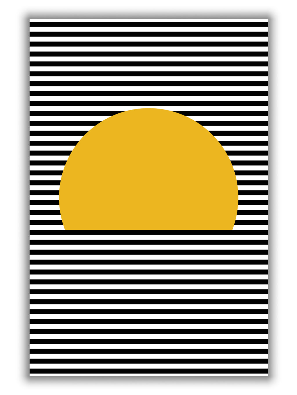 sunset line art
