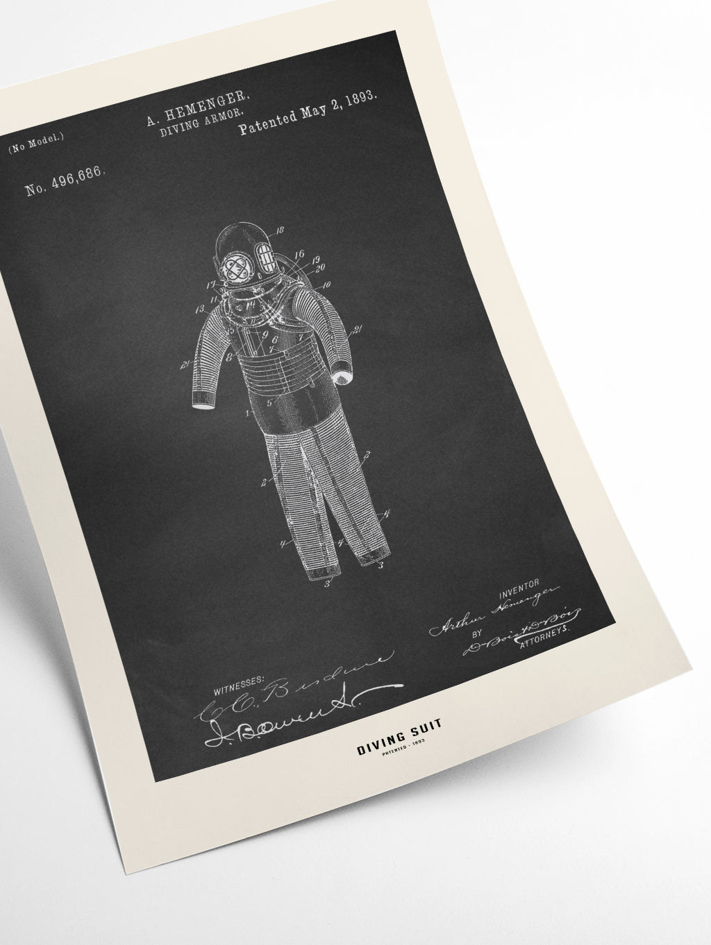 Diving suit - Patented 1893
