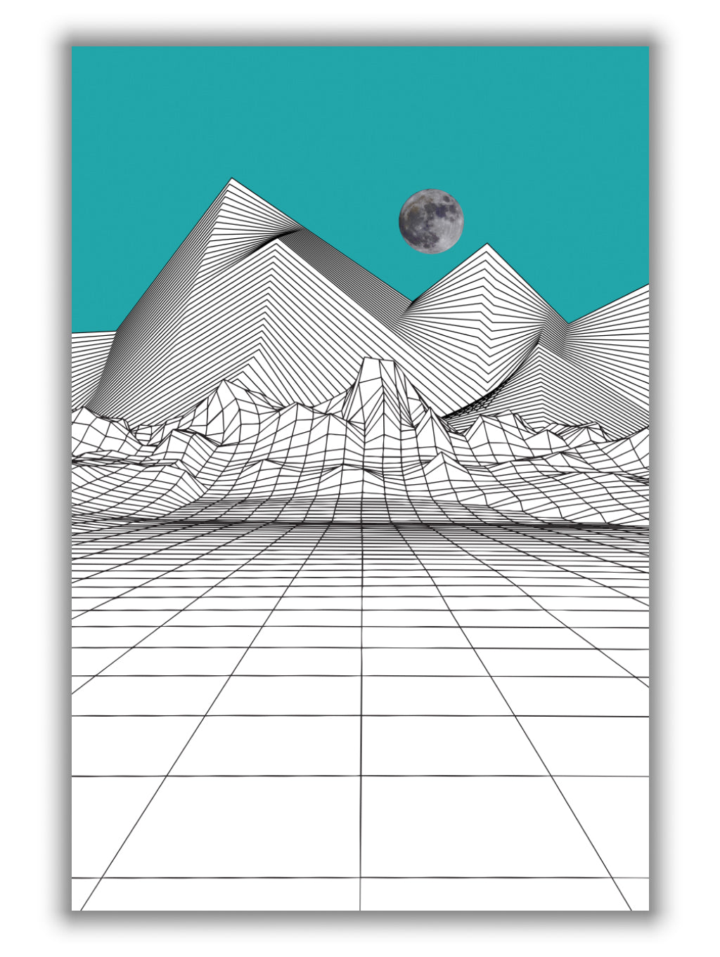 white moon rise