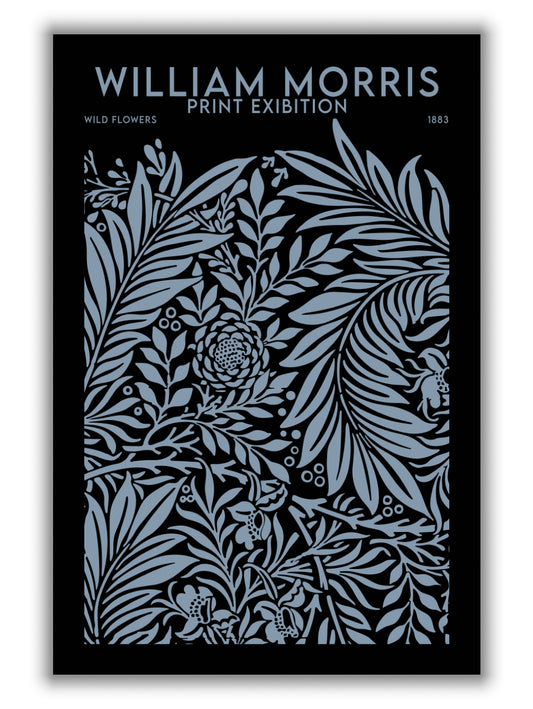 william morris print exibition black
