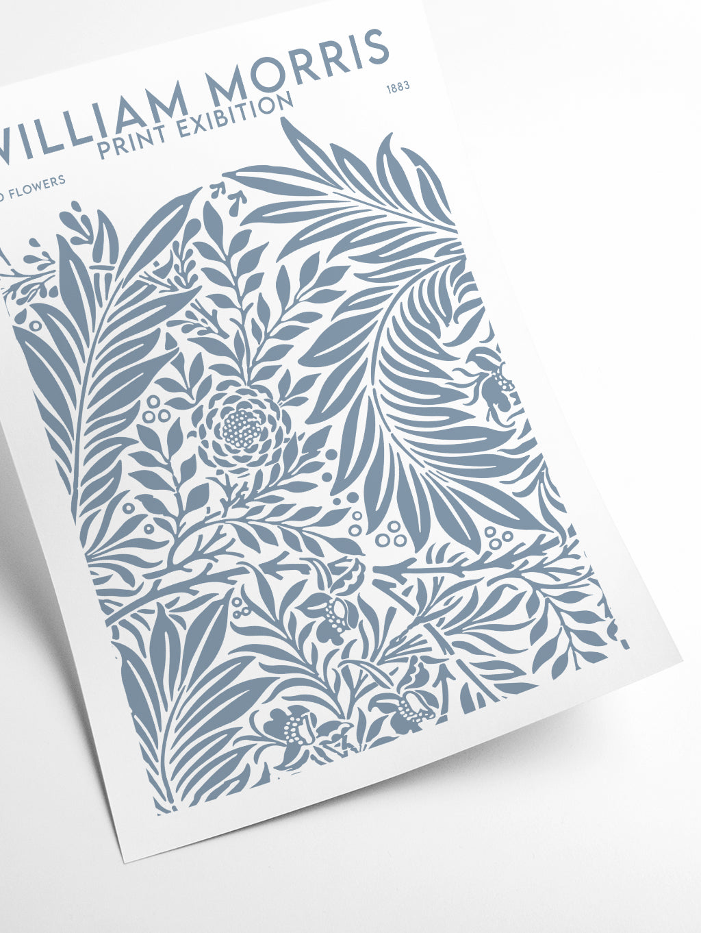 william morris print exibition white