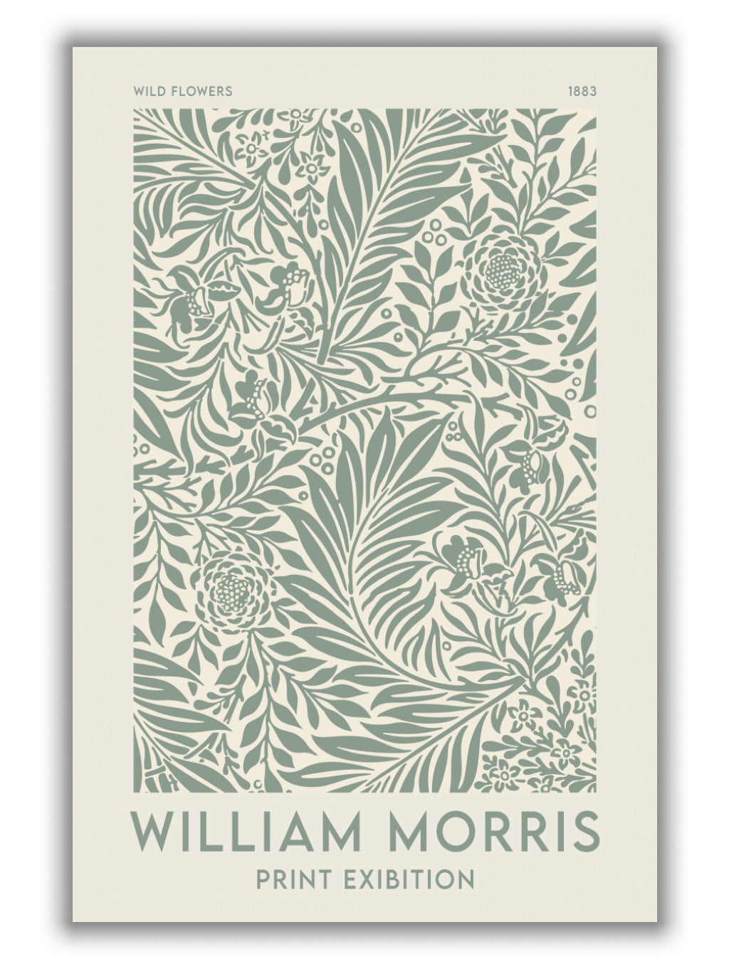 William Morris- Green Wild Flowers