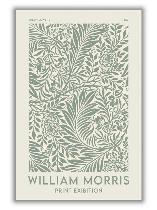 William Morris- Green Wild Flowers