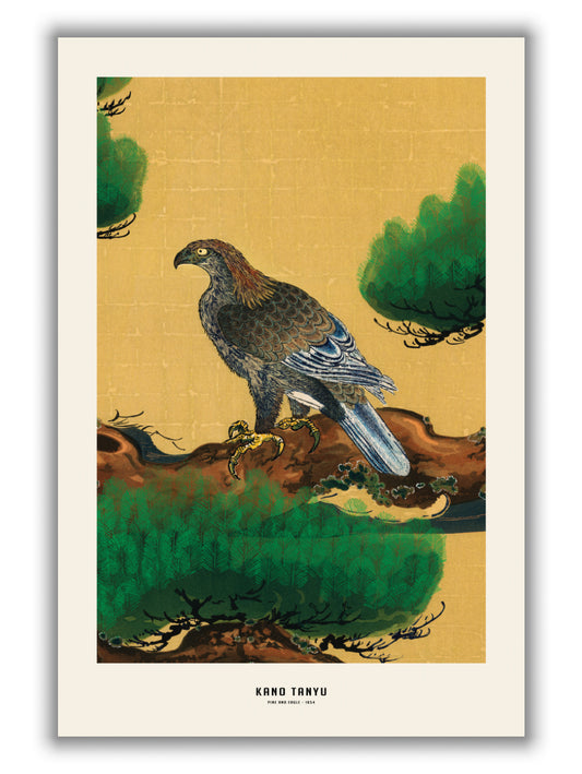 Kano Tanyu - Pine and eagle