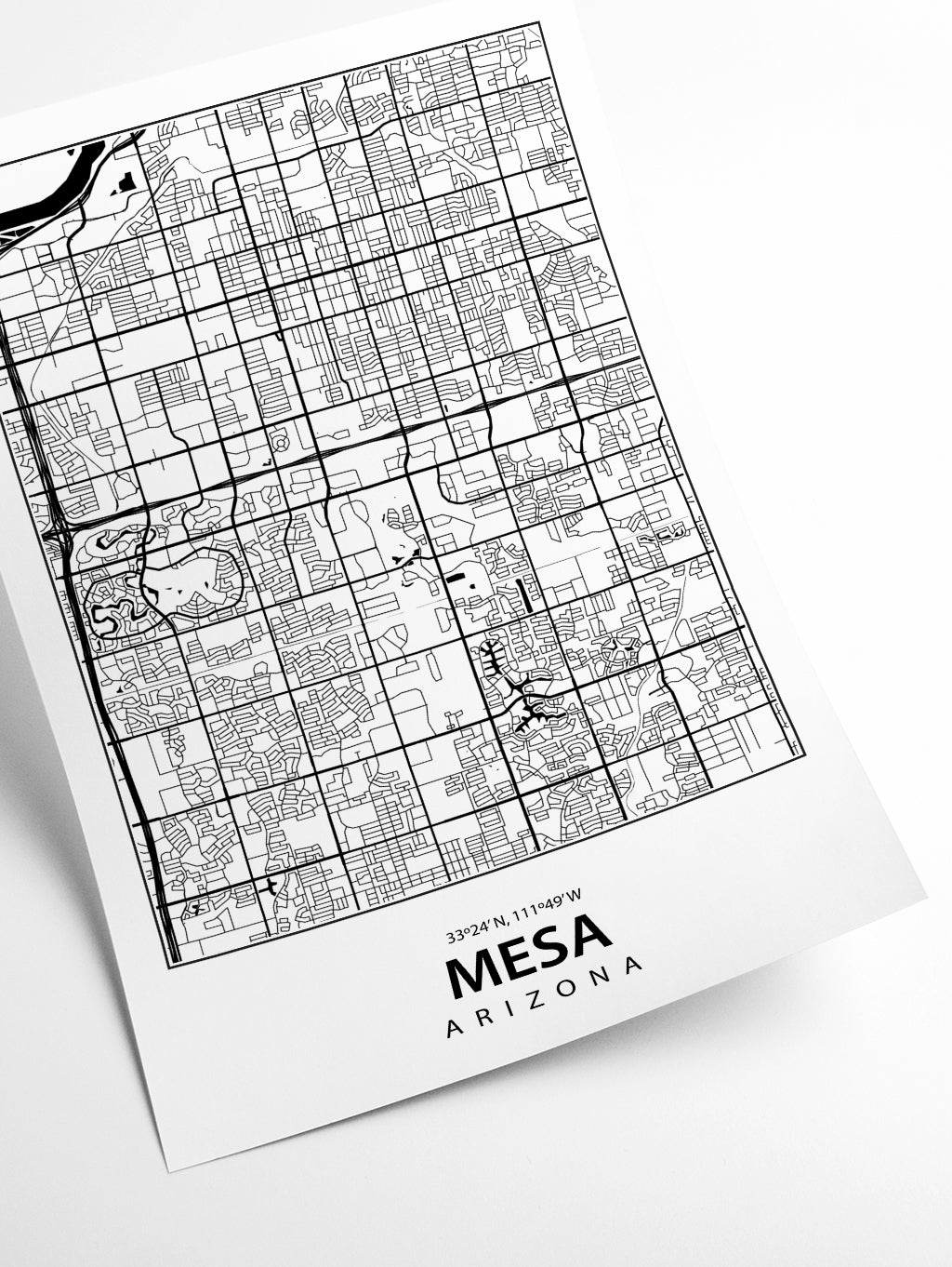 Map of Mesa Arizona