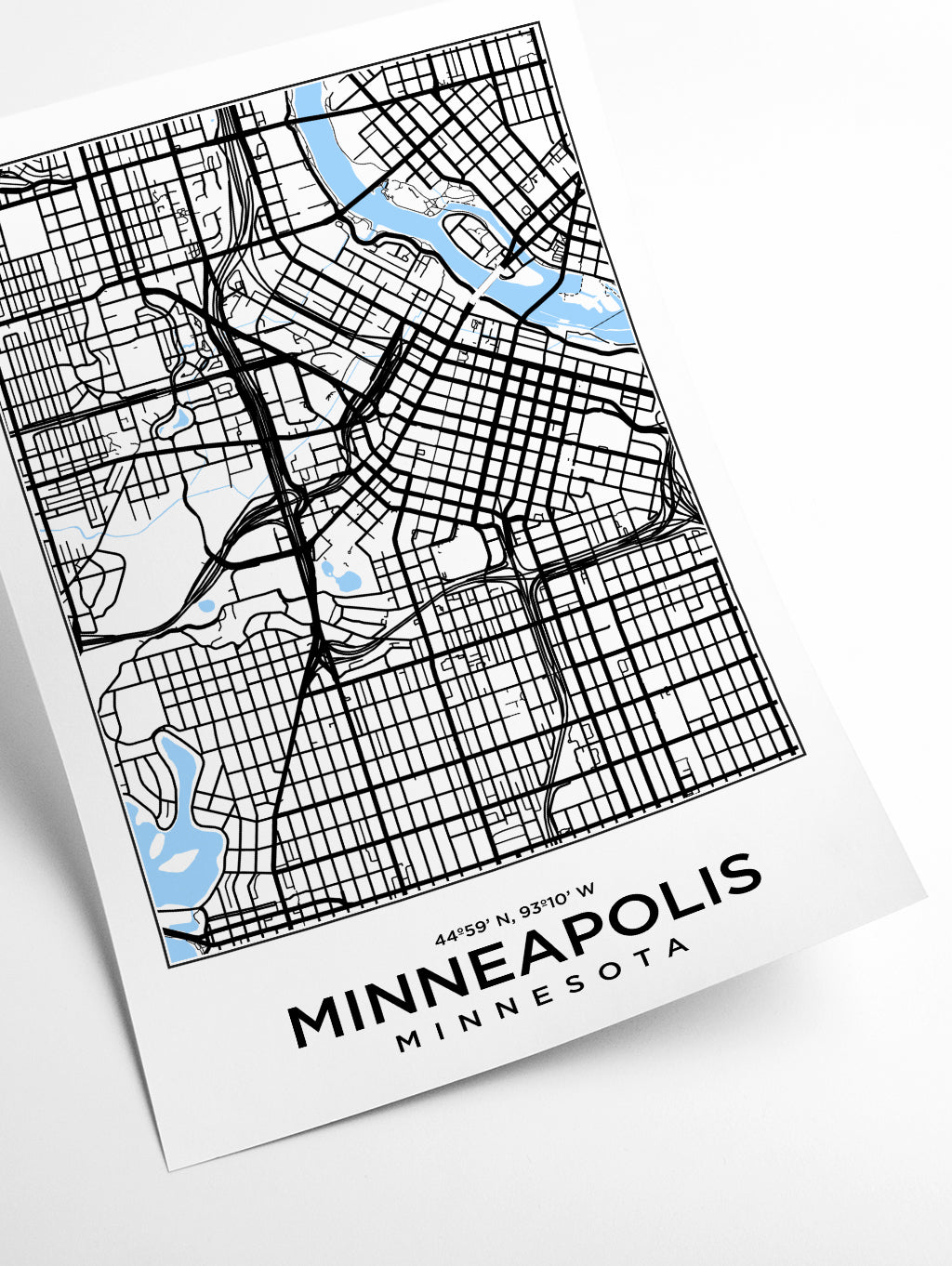 Map of Minneapolis Minnesota
