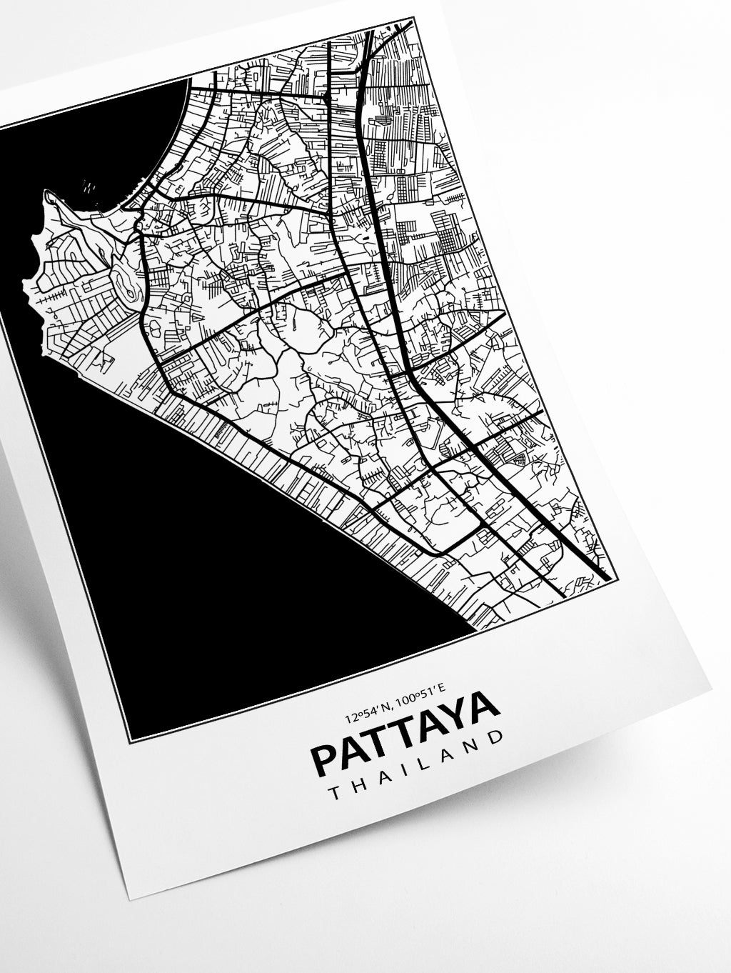 Map of Pattaya Thailand