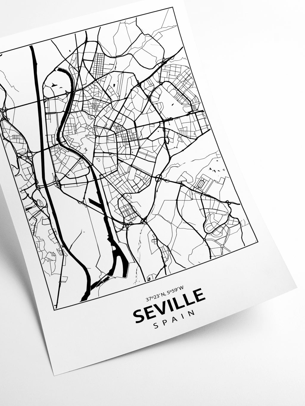Map of Seville Spain