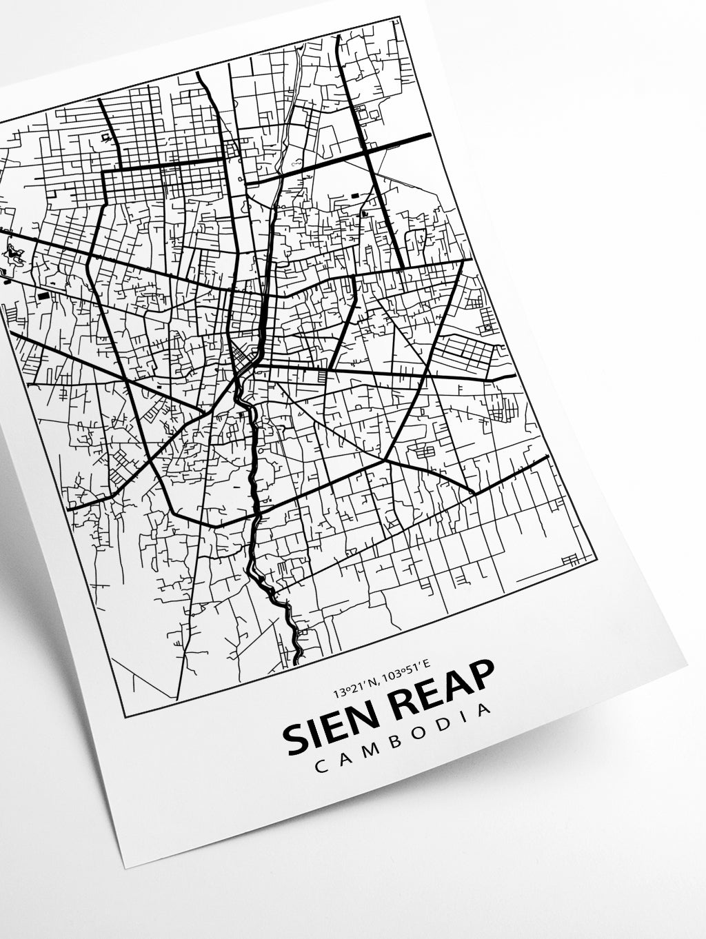 Map of Sien Reap Cambodia