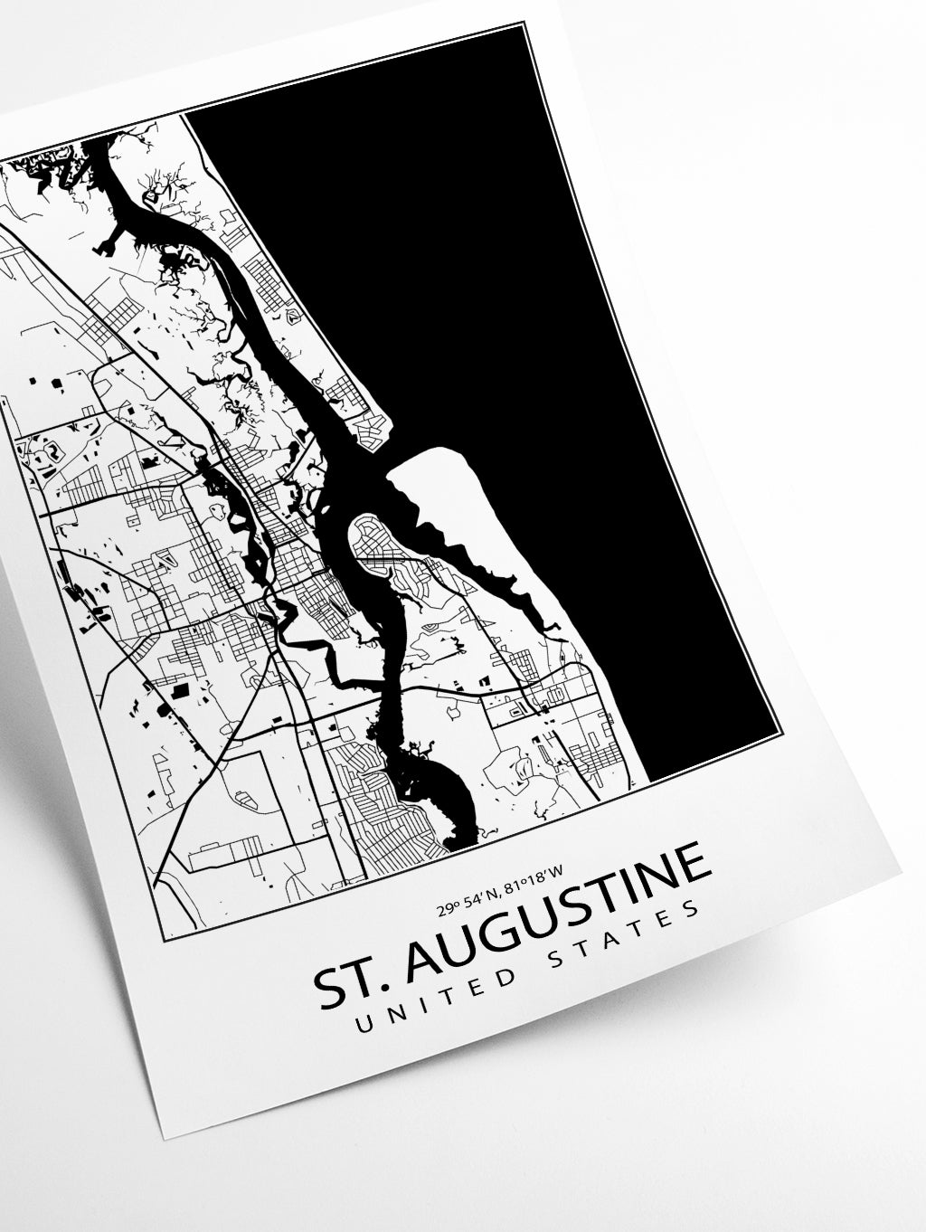 Map of St. Augustine United States