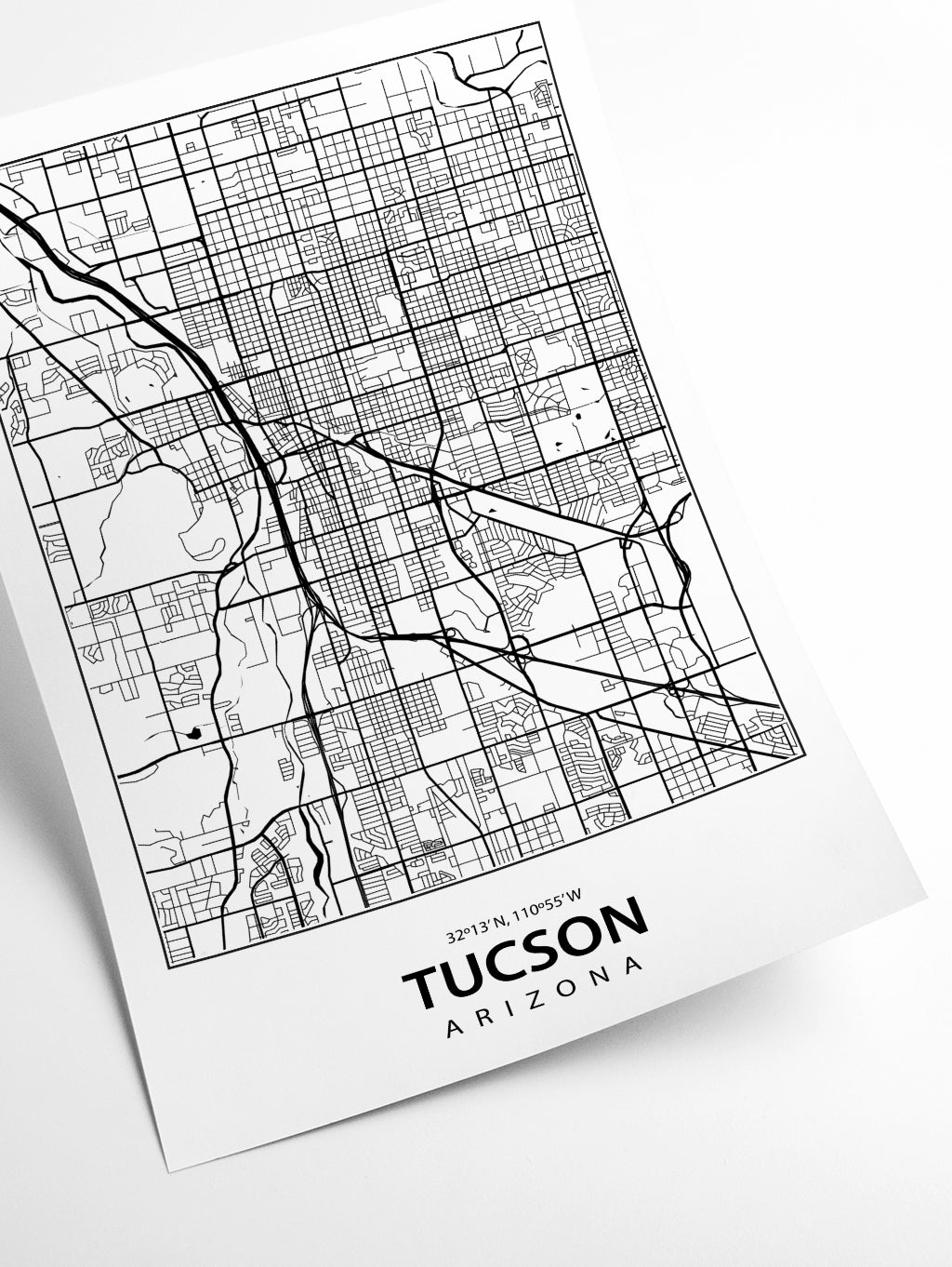 Map of Tuscon Arizona