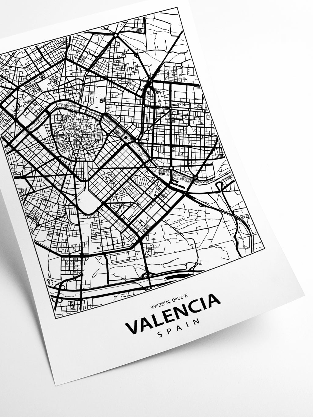 Map of Valencia Spain