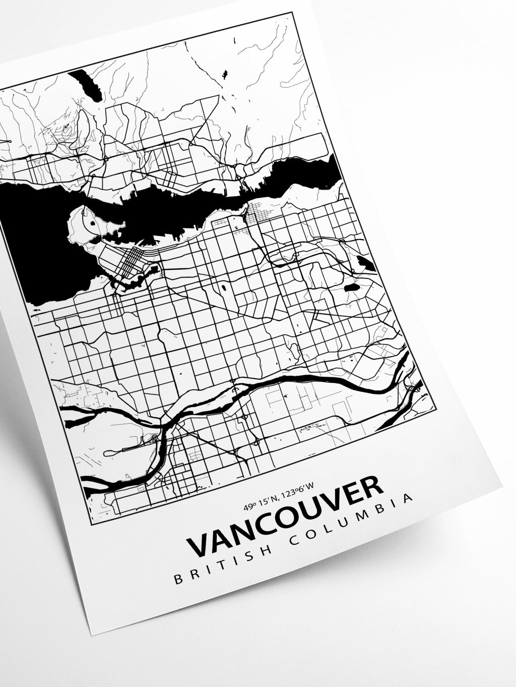 Map of Vancouver Canada
