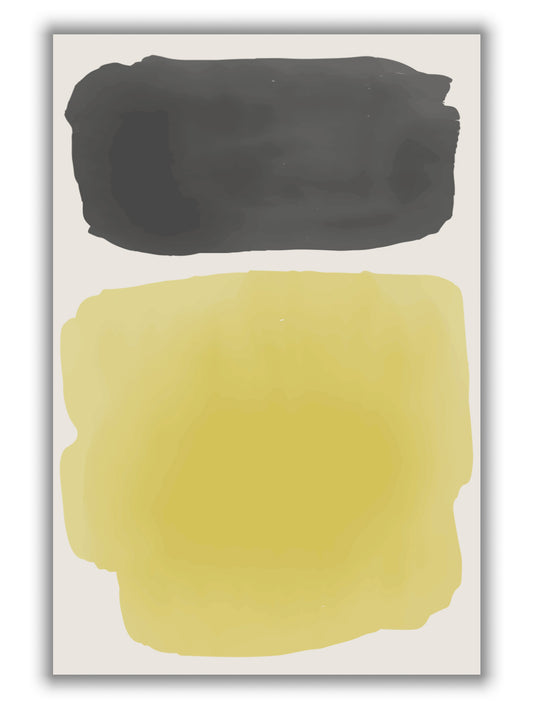 Black and Yellow Watercolor #4