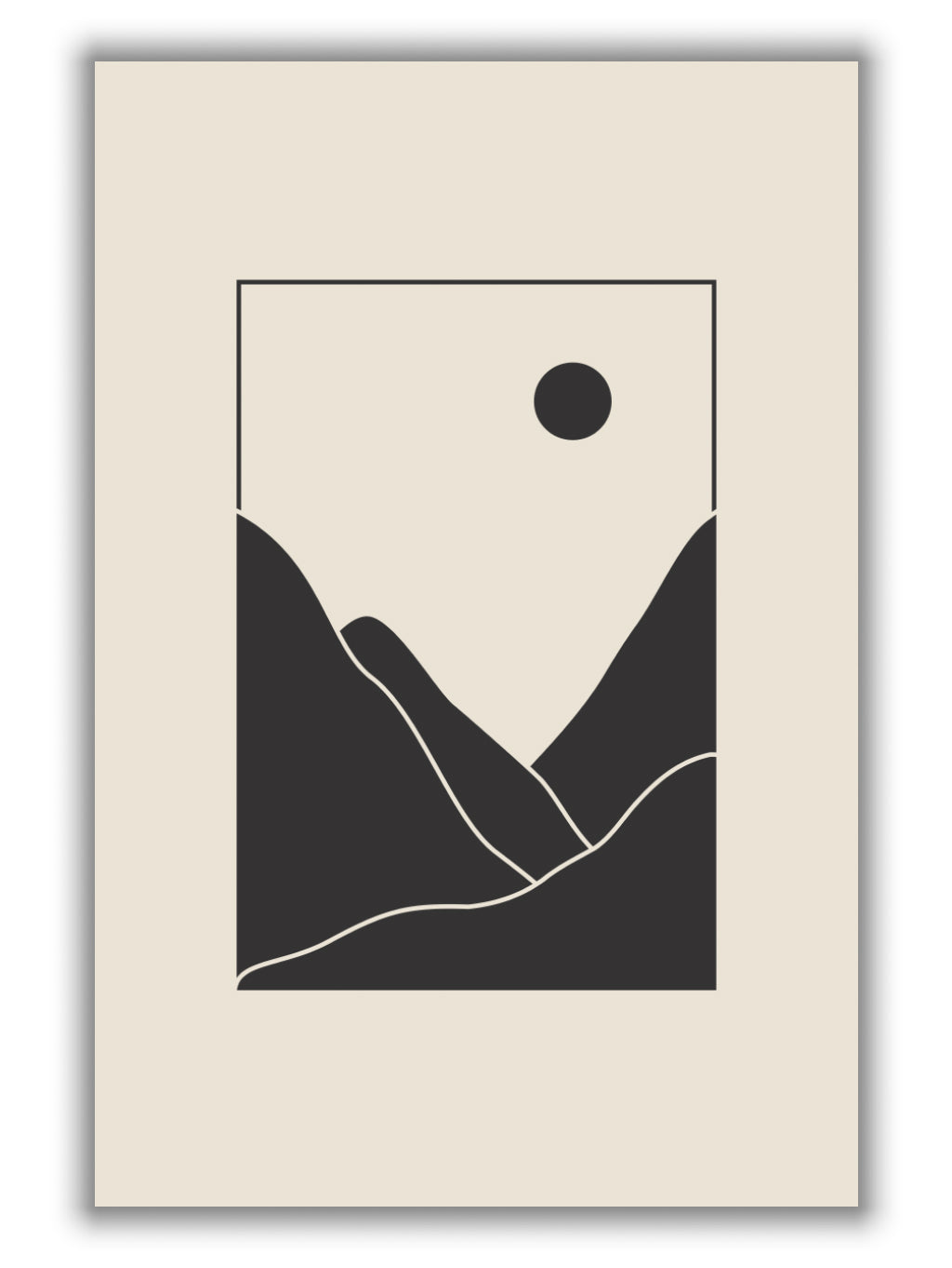 Black Minimal Mountains #2