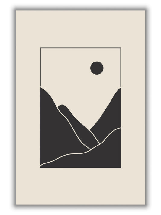 Black Minimal Mountains #2