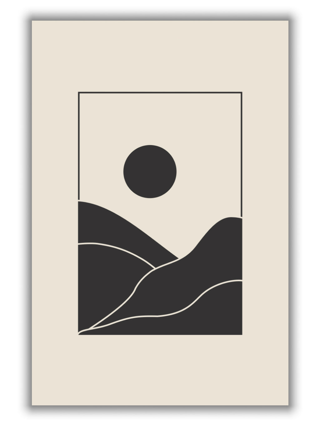 Black Minimal Mountains #4