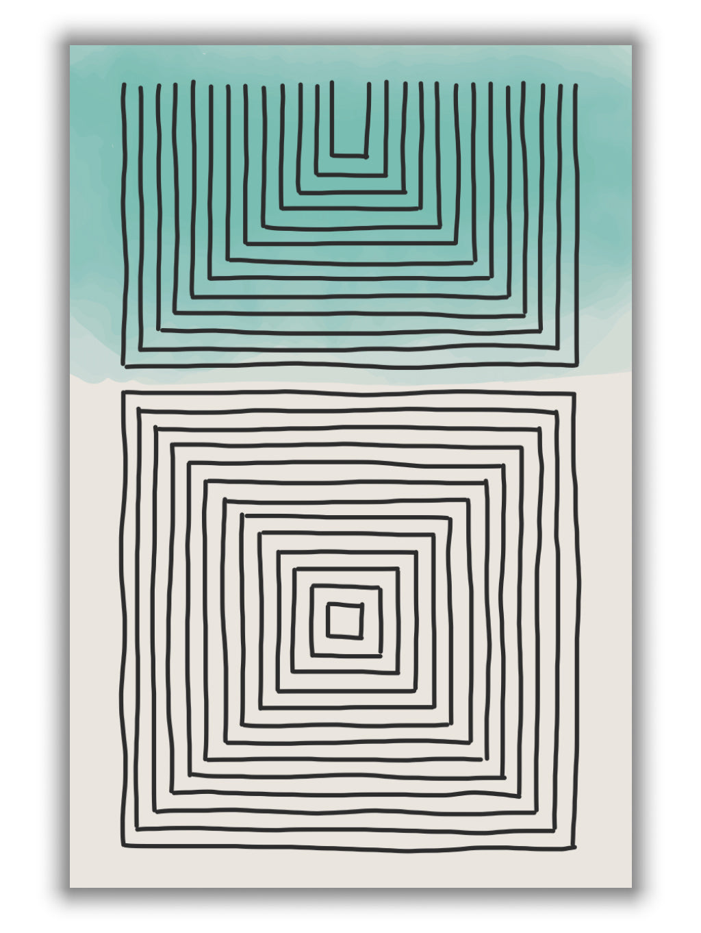 Light Green Watercolor Shapes #1