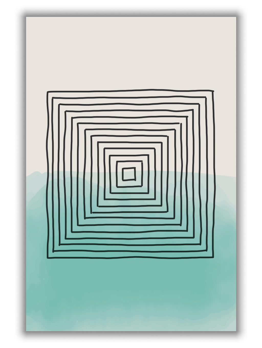 Light Green Watercolor Shapes #2