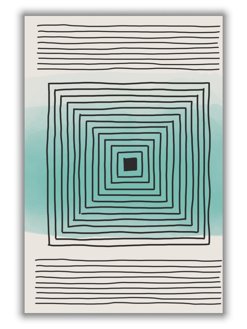 Light Green Watercolor Shapes #4