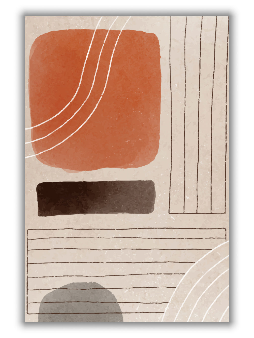 Orange Minimal Shapes #1