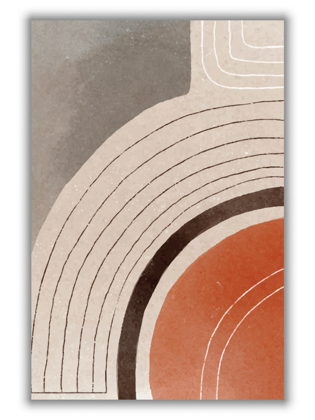 Orange Minimal Shapes #2
