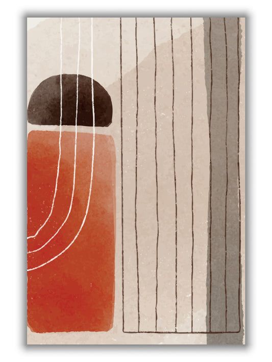 Orange Minimal Shapes #3