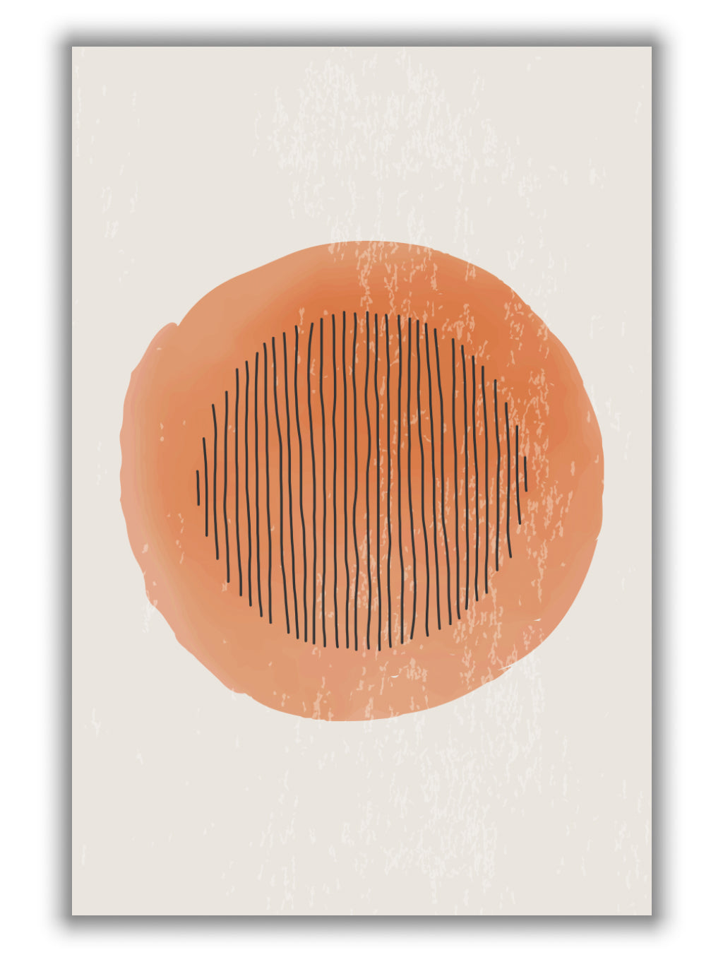 Orange Watercolor Shapes Series #1