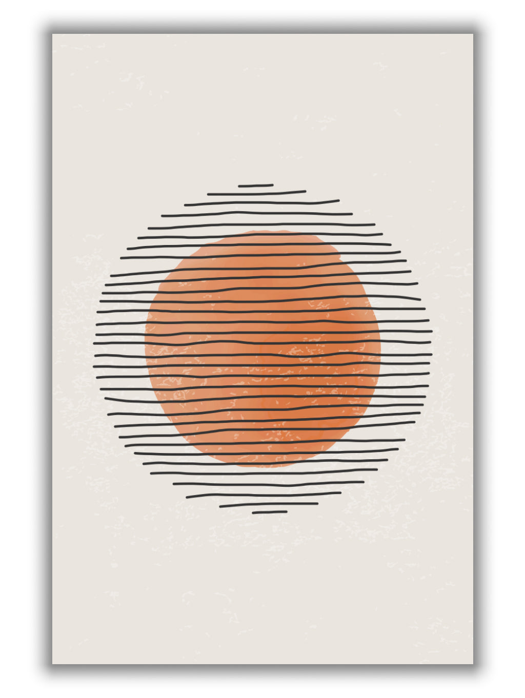 Orange Watercolor Shapes Series #2
