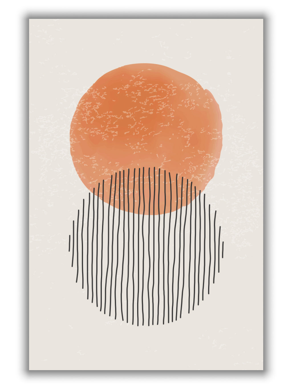 Orange Watercolor Shapes Series #3