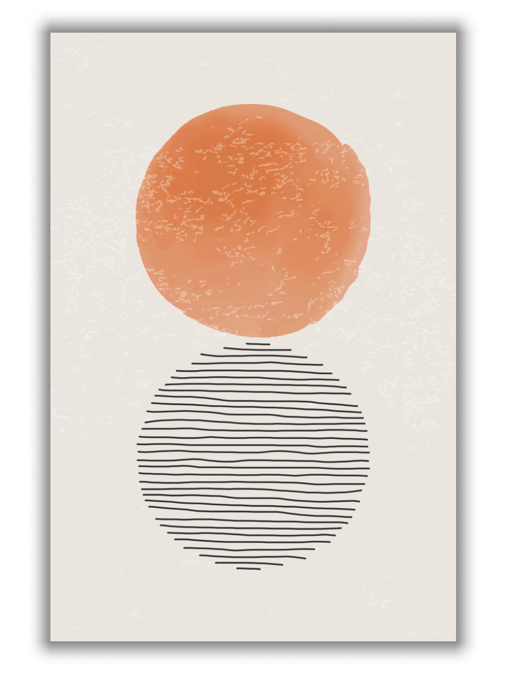 Orange Watercolor Shapes Series #4