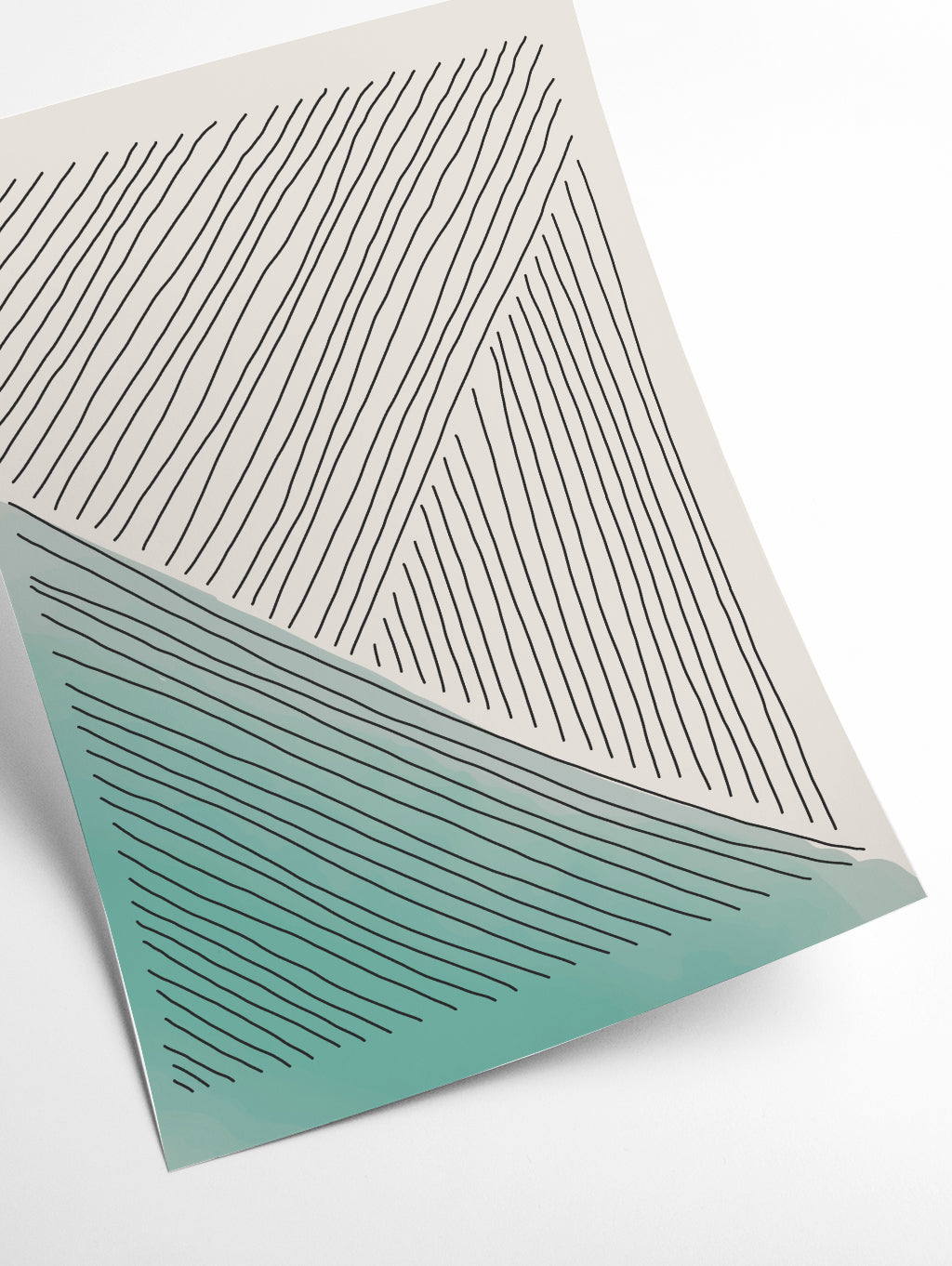 Pale Green Minimal Shapes Series #2