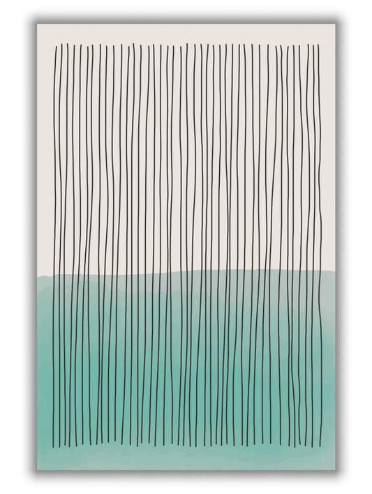 Pale Green Minimal Shapes Series #3